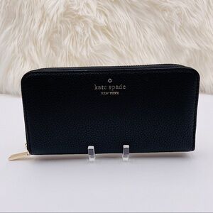 Kate Spade Leila Leather Large Continental Wallet Black